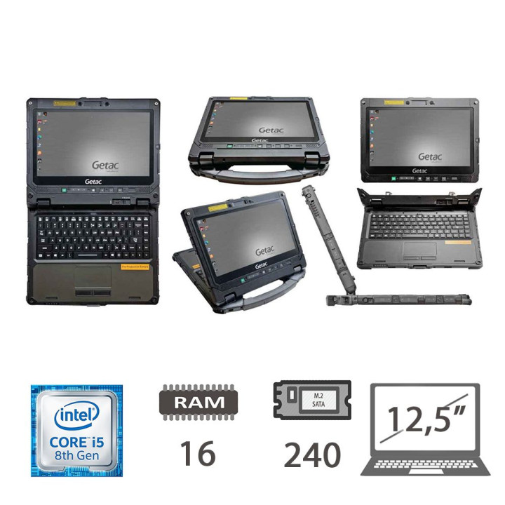 REGLOO GETAC 2IN1 K120 TS I5-8250U16M2-SATA240W11P2Y